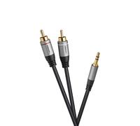 celexon 2x cinch to 3.5mm stereo jack audio cable 10.0m - Professional Line