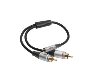 celexon 2x cinch to 3.5mm stereo jack M/F audio adapter 0.25m - Professional Line