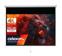 celexon basic Manual screen 90" | 200x113 cm 16:9 | Extendable Full HD 4K projector screen for home cinema or office presentations | projection screen suitable for ceiling or wall mounting
