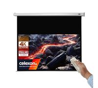 celexon Economy Electric screen 105" | 240x135 cm 16:9 | Electric 4K, full HD projector screen for office presentations & your home cinema | for wall and ceiling mounting | incl. remote control
