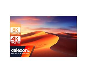 celexon Expert PureWhite Fixed Frame-Screen 115" | 250x140 cm 16:9 | narrow, matt white 4K, Full HD frame for home cinema projection or for the office | For discreet wall mounting