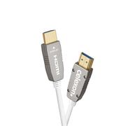 celexon HDMI UHD Active 48Gbps Optical Fibre - 6m - White - Optical HDMI signal transmission - eARC - VRR - ALLM