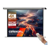 celexon HomeCinema Electric-Screen 80" | 160x120 cm 4:3 | electric 4K, full HD screen for home cinema projections and office presentations with your projector | Ceiling/wall mounting
