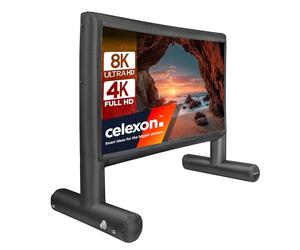 celexon inflatable outdoor screen Professional INF 120" | 266 x 149 cm 16:9 | for public viewing & 4K / 8K projection in the garden | in lectric air pump & carry bag