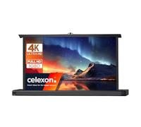 celexon Mini Professional Table top -Screen 30" | 66x37 cm 16:9 | Small, mobile 4K screen for travelling, quick to set up with telescopic pole | Ideal with pico projectors & mini-projectors