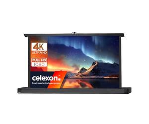 celexon Mini Professional Table top -Screen 30" | 66x37 cm 16:9 | Small, mobile 4K screen for travelling, quick to set up with telescopic pole | Ideal with pico projectors & mini-projectors