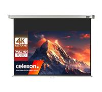celexon Professional Manual Projection Screen 90" | 200x113cm 16:9 | Manually retractable 4K Full HD projector screen for office and home cinema, for wall or ceiling mounting