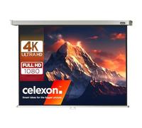 celexon Professional Manual screen 115" | 240x180 cm 4:3 | Manually extendable 4K, full HD projector screen for the office or home cinema projections | wall & ceiling mounting/for hanging