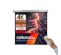 celexon Professional Plus Electric screen 165" | 300x300 cm 1:1 | Electric 4K, Full-HD presentation screen for your home cinema projector | for ceiling/wall mounting | with remote control