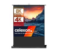 celexon Ultra mobile professional plus Pull-Up-Screen 85" | 160x160 cm 1:1 | Portable 8K, Full-HD projector screen for lightning-fast extension & set-up | incl. carrying handle + scissor joint
