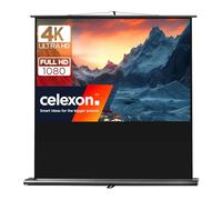 celexon Ultramobil Pro Pull-Up Projection Screen 70" | 160x100cm 16:10 | Portable 8K Full HD pull-up screen for quick setup, with carry handle and telescopic support