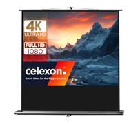 celexon Ultramobil Pro Pull-Up Projection Screen 85" | 180x135cm 4:3 | Portable 8K Full HD pull-up screen for quick setup, with carry handle and telescopic support