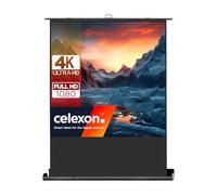 celexon Ultramobile professional plus Pull-Up-Screen 100" | 180x180 cm 1:1 | Portable 4K, Full-HD projector screen for lightning-fast extension & set-up | in arrying handle + scissor joint