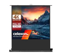 celexon Ultramobile professional plus Pull-Up-Screen 55" | 120x90 cm 4:3 | Portable 4K, Full-HD projector screen for lightning-fast extension & set-up | incl. carrying handle + scissor joint