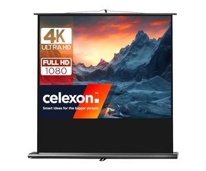 celexon Ultramobile professional Pull-Up-Screen 55" | 120x90 cm 4:3 | Portable 8K, Full-HD projector screen for lightning-fast extension & set-up | in arrying handle + telescopic pole