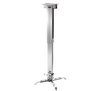 celexon universal projector ceiling mount MultiCel63100S silver | tiltable, swivelling & height-adjustable projector mount with 63-100 cm ceiling distance incl. cable guide | max. load capacity 25kg