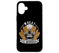 Celiac Disease Wheat is Murder Gluten Free Skeleton Skull Case for iPhone 16 Plus