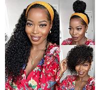 Celiarita Wig with Headband Deep Wave Human Hair Wigs 22 Inch Glueless Machine Made Lace Wig Virgin Human Hair R