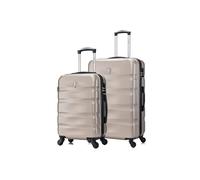 CELIMS - 2 Piece Luggage Sets | Cabin Suitcase + Large Suitcase | 55x40x20cm Cabin Luggage + Large Suitcase 4 Wheels Lightweight | Suitcase Set | Champagne