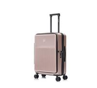 CELIMS - Suitcases with Front Pocket Laptop Compartment - Cabin, Medium, Large, 55x35x25, ABS, 360º Wheels, ABS, Durable, Lightweight, Luggage, Suitcase Set, Rose Gold, Moyenne, Medium