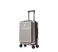 CELIMS - Suitcases with Front Pocket Laptop Compartment - Cabin, Medium, Large, 55x35x25, ABS, 360º Wheels, ABS, Durable, Lightweight, Luggage, Suitcase Set, champagne, Cabin, Cabin