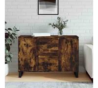 celina wooden sideboard with 2 doors 2 drawers in smoked oak