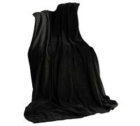 CelinaTex Fluffy Cuddly Blanket 150 x 200 cm Black Sofa Blanket Soft Microfibre Fleece Oeko-Tex TV Blanket