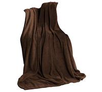 CelinaTex Fluffy XL Cuddly Blanket 220 x 240 cm Dark Brown Sofa Blanket Soft Microfibre Fleece Oeko-Tex TV Blanket