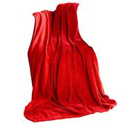 CelinaTex Fluffy XL Cuddly Blanket 220 x 240 cm Red Sofa Blanket Soft Microfibre Fleece Oeko-Tex TV Blanket
