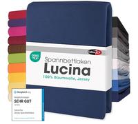 CelinaTex Lucina Fitted Sheet Cotton 140x200-160x200 cm dark blue