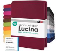 CelinaTex Lucina Fitted Sheet Cotton 200x200-200x220 cm burgundy