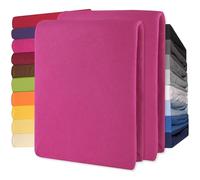 CelinaTex Lucina Fitted Sheet Cotton 2er-Set 90x200-100x200 cm pink