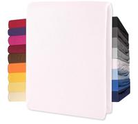 CelinaTex Lucina Topper Fitted Sheet Divan Cover Cotton 180x200-200x200 cm snow white