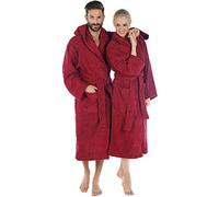 CelinaTex S-XXXL Bathrobe Hood Plain Long Patch Pockets Women Men Unisex Warm Terry Cotton Oeko-Tex Montana