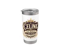 Celine Legend Crown Crest Name Graphic Text Woman Myth Regal Stainless Steel Insulated Tumbler