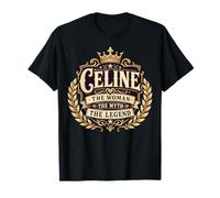 Celine Legend Crown Crest Name Graphic Text Woman Myth Regal T-Shirt