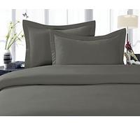 Celine Linen Best, Softest, Coziest Duvet Cover Ever! 1500 Thread Count Egyptian Quality Luxury Super Soft Wrinkle Free 3-Piece Duvet Cover Set, Full/Queen, Grey