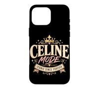 Celine Mode Iconic Quote Crown Graphic Since Forever Name Case for iPhone 16 Pro Max