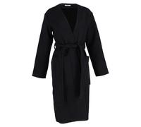Celine Preloved Belted Coat In Black Cashmere Black