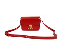Celine Preloved Classique Triomphe Bag In Red Leather Red