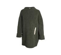Celine Preloved Contrast Pocket Chunky Sweater In Olive Wool Olive