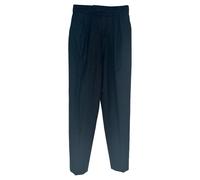 Celine Preloved Pleated Trousers In Black Wool Black