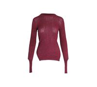 Celine Preloved Ribbed Sweater In Burgundy Cotton Burgundy