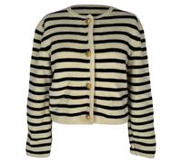 Celine Preloved Striped Buttoned Cardigan In Multicolor Wool Multi