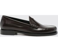 CELINE Triomphe Logo Bullhide Leather Loafers with Raised Apron - Size: 41 - male