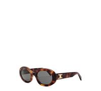 Celine Triomphe Oval-frame Sunglasses - Brown Havana - One Size