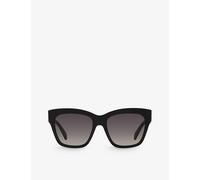 Celine Womens Celine Cl000403 Triomphe Irregular-Frame Acetate Sunglasses Black