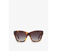 Celine Womens Celine Cl000403 Triomphe Irregular-Frame Acetate Sunglasses Brown