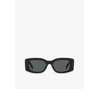 Celine Womens Celine Cl40282U Triomphe Rectangle-Frame Acetate Sunglasses Black