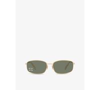 Celine Womens Celine Cl40285U Triomphe Square-Frame Metal Sunglasses Gold